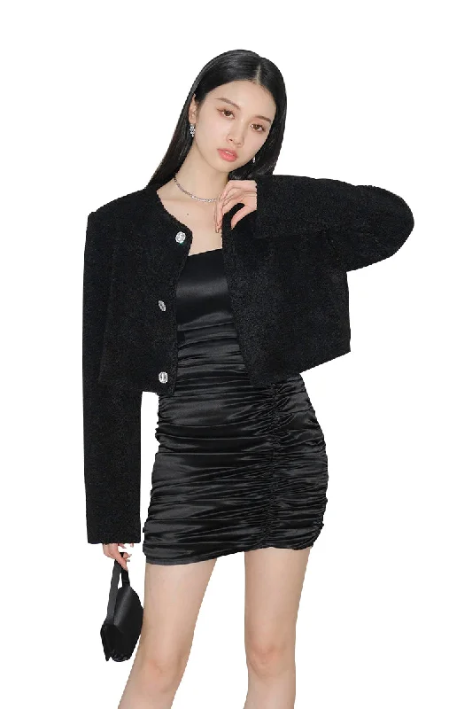 Short plush coat