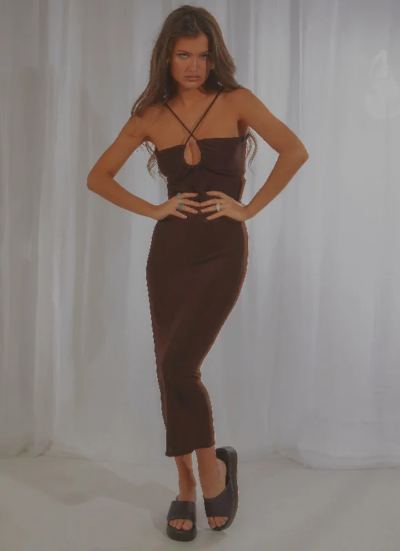 Your Revolution Midi Dress - Chocolate