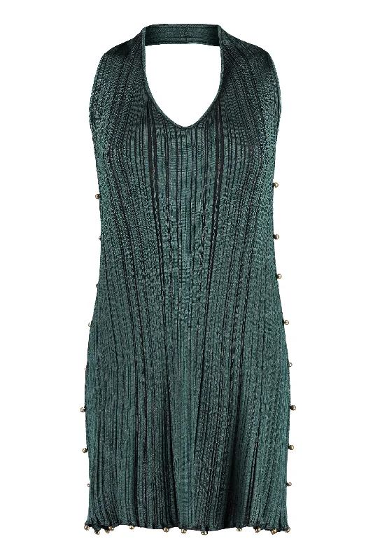 PLEATED MINI DRESS