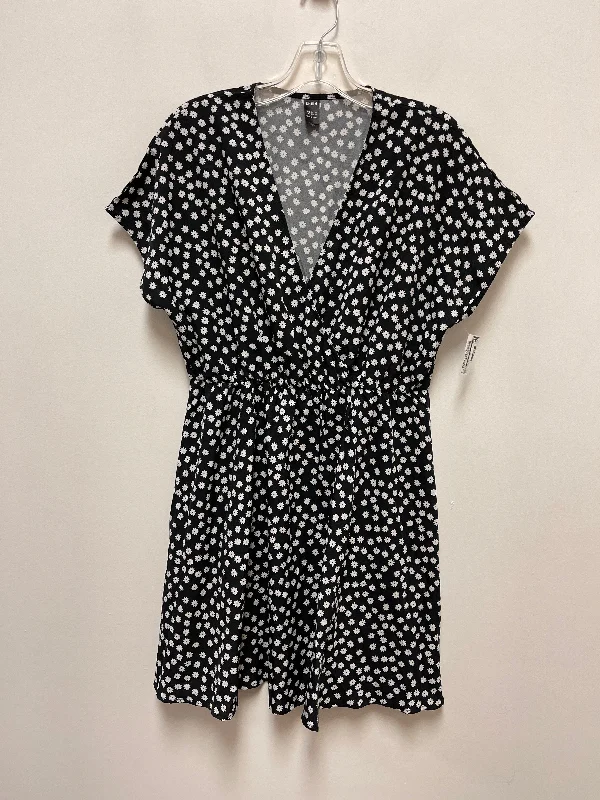 Black & White Dress Casual Short Shein, Size L