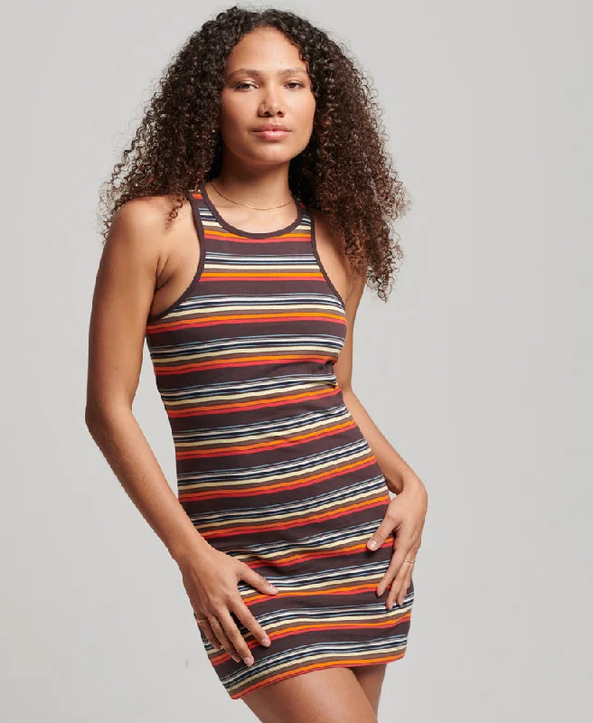 Vintage Stripe Racer Dress | Summer Yellow Stripe