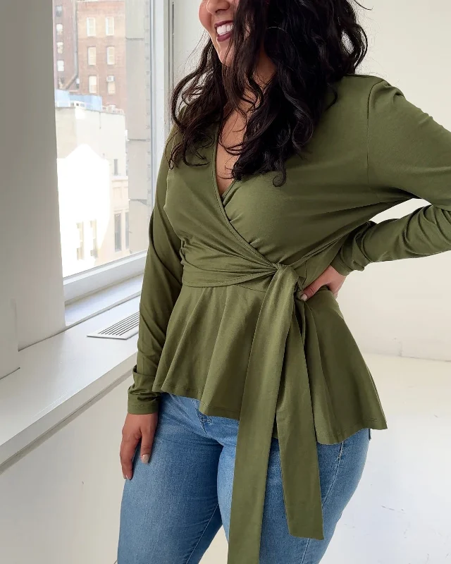 DARIA top in Olive