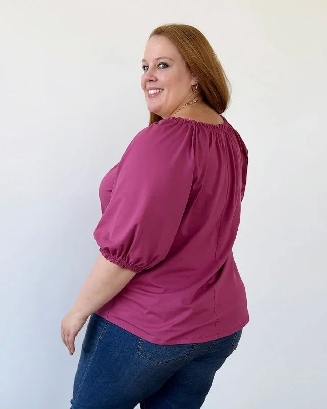 DELPHINE top in Mauve Berry