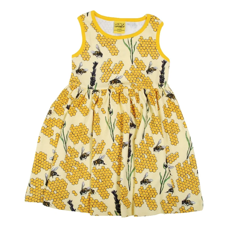 Bee - Yellow Sleeveless Dress With Gathered Skirt - 1 Left Size 12-13 years