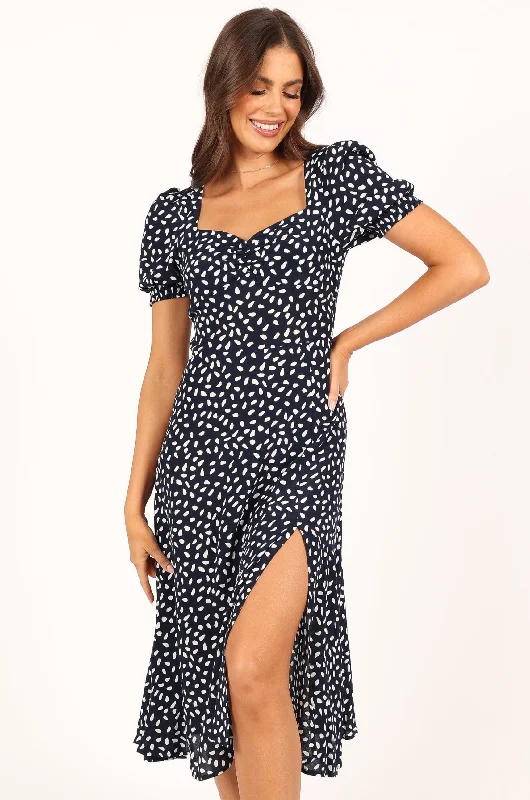 Franklin Dress - Navy Print