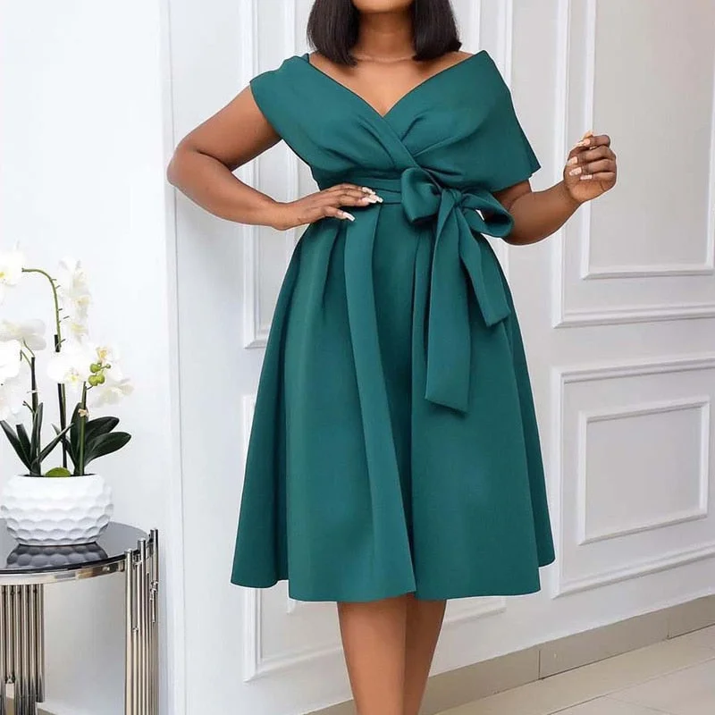 sixsr High Quality Women Dress Bow Elegant Wedding Party Dresses For Women Plus Size S-XXXL Women Clothing Adult Dress Vestidos