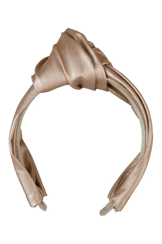 MORGAN & TAYLOR Octavia Turban Fascinator (Gold) Knitted unclassified dresses